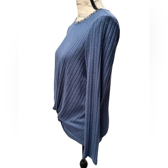 Juicy Couture Winter Shine Sweater Blue Women’s Size Medium - Picture 2 of 9